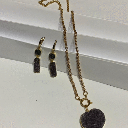 Conjunto Corazón de amatista