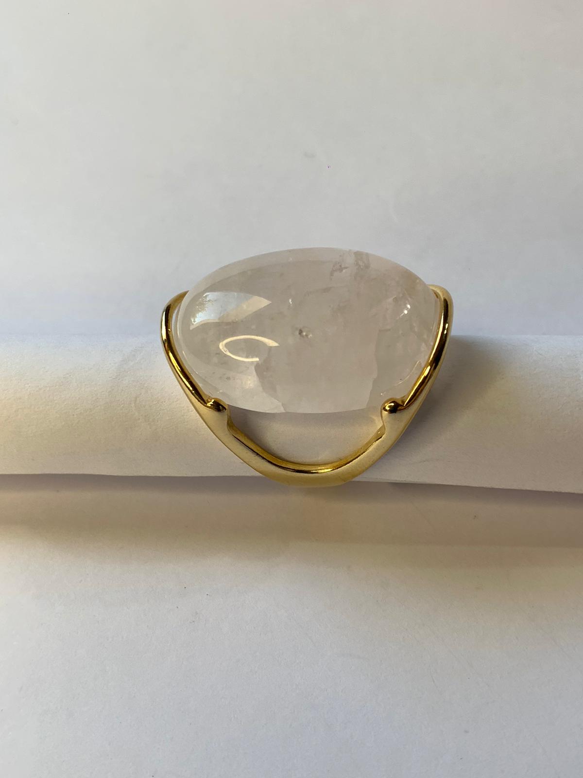 Anillo Saturno-Cuarzo Rosa - Imagen 2