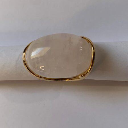 Anillo Saturno-Cuarzo Rosa