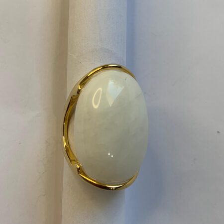 Anillo Saturno-Cuarzo Lechoso