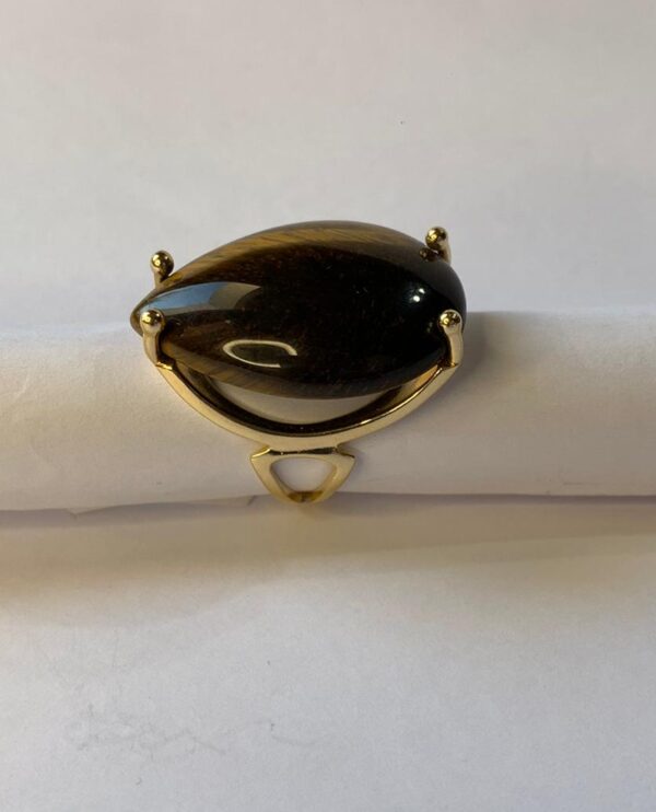 Anillo Gota- Ojo de Tigre