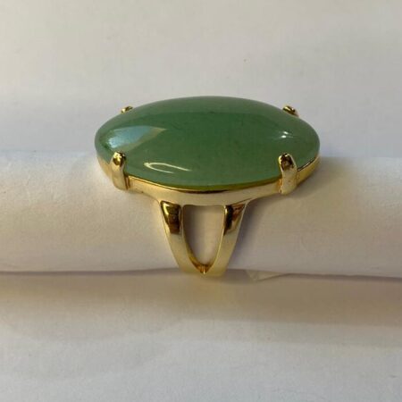 Anillo Oval-Cuarzo Verde
