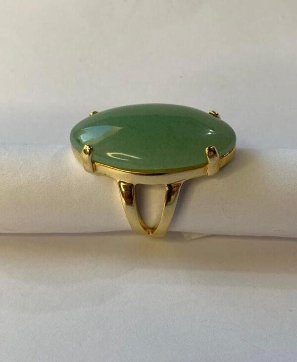 Anillo Oval-Cuarzo Verde
