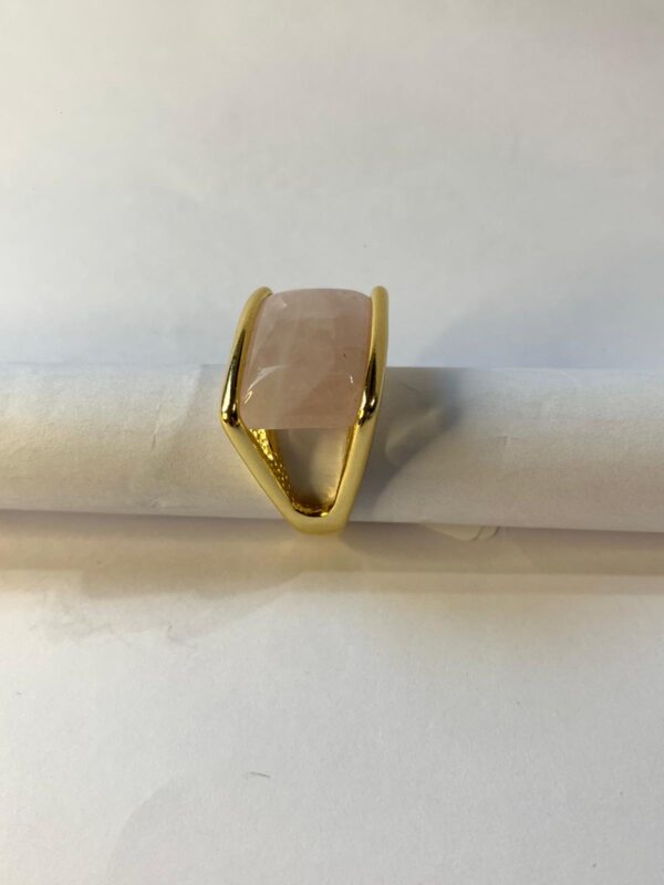 Anillo Arte-Cuarzo Rosa