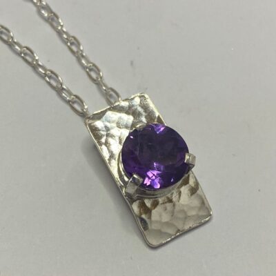 Cadena Amatista Noble en Plata 925
