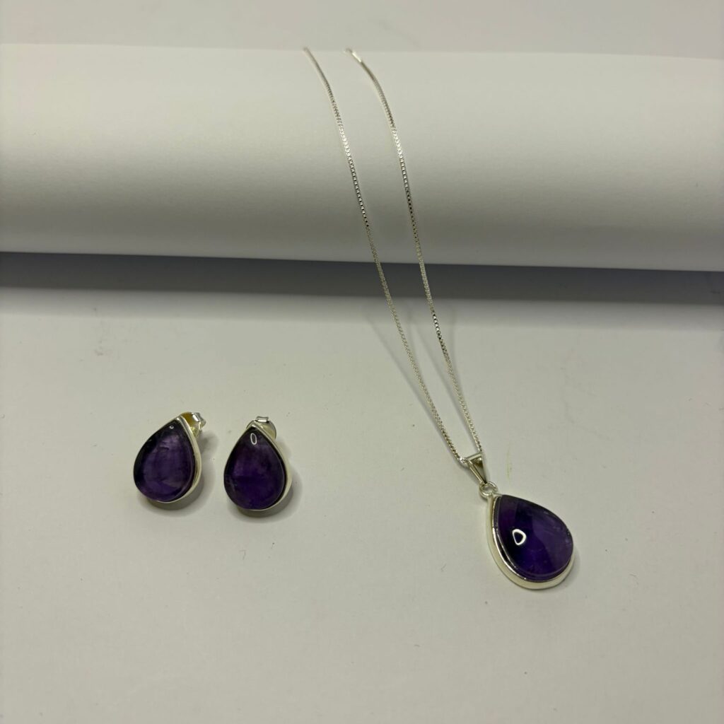 Conjunto Gota Violeta de Amatista