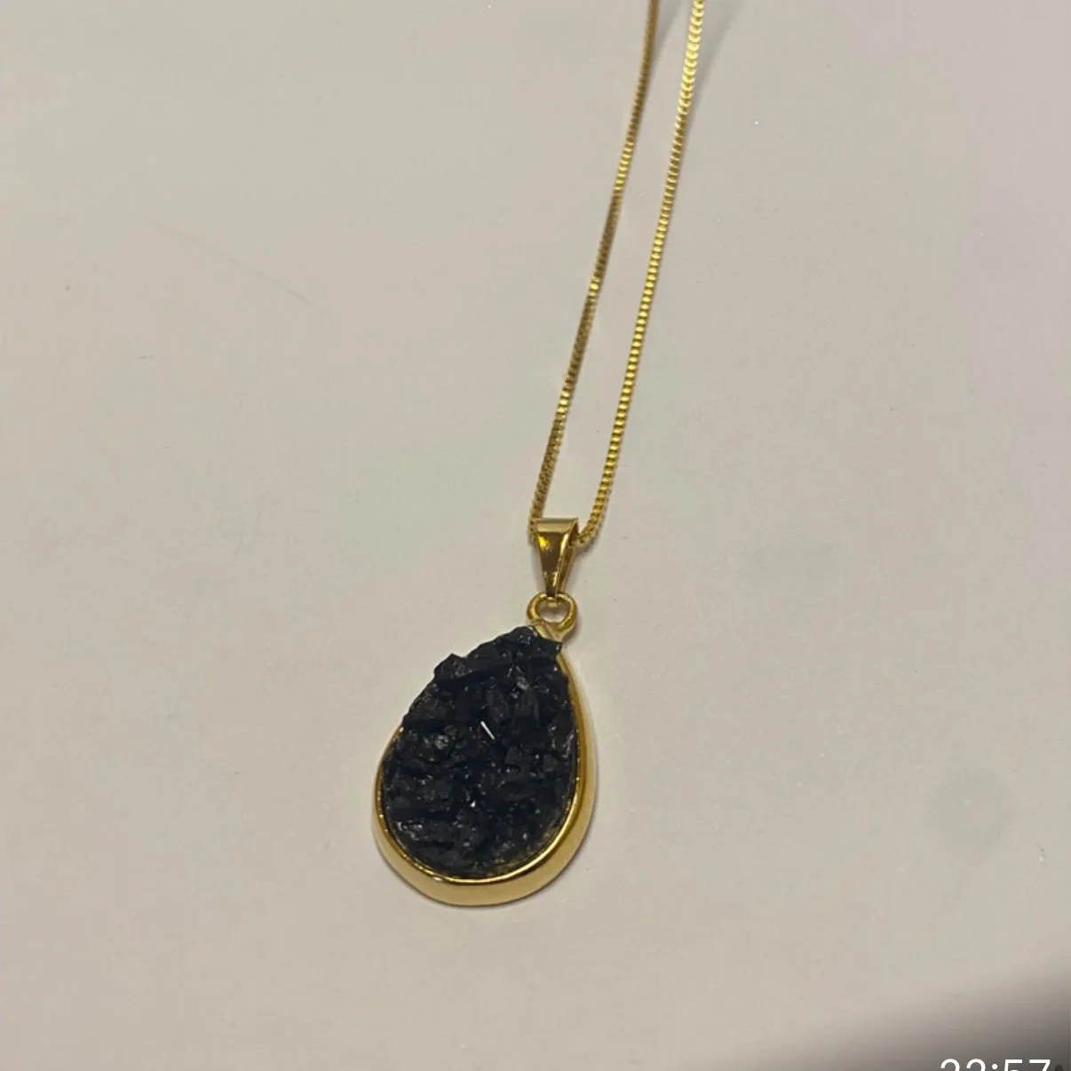 Conjunto Clásico en Turmalina Negra Natural | Baño en Oro o Baño en Plata - Imagen 3